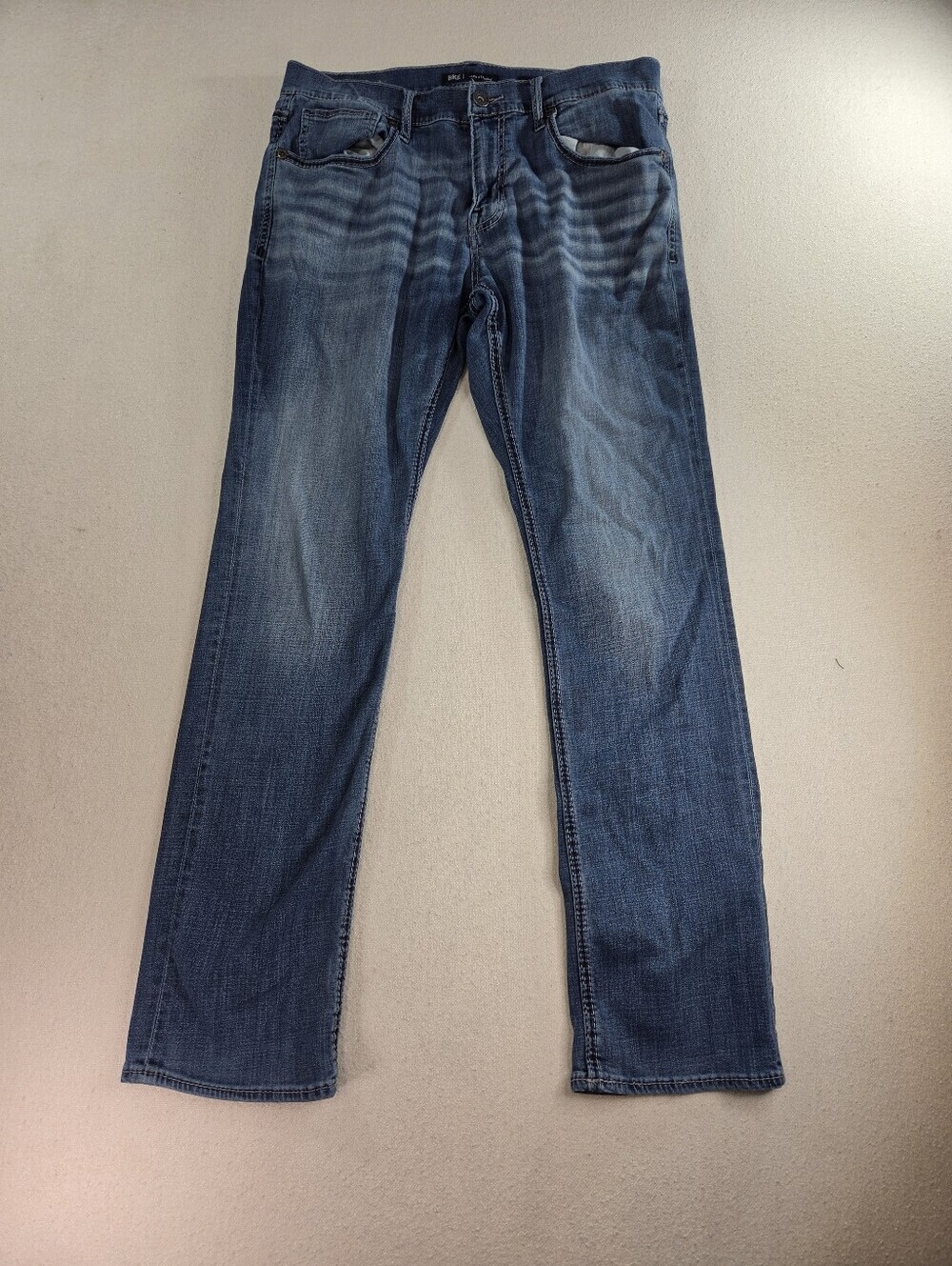 BKE Jake Straight Jeans Mens 34x32 Blue Wash Stretch Denim - Picture 4 of 8